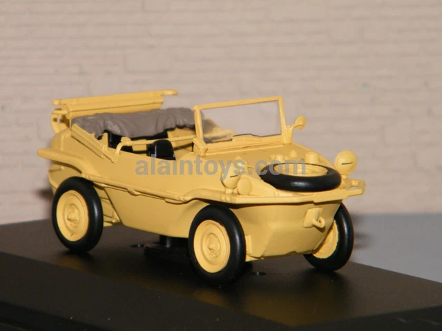 Miniature Odeon 1/43 - Schwimmwagen Typ 166 - 1943 - Couleur Sable - Véhicule Militaire WWII