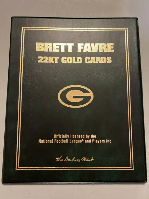 BRETT FAVRE GREEN Bay Packers 22kt Gold Collectible Football Cards ...