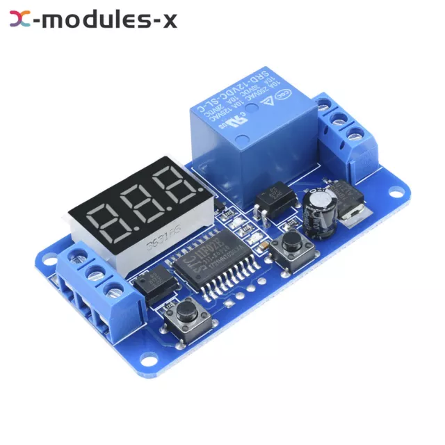 DC 12V LED Display Digital Delay Timer Control Switch Module PLC Automation