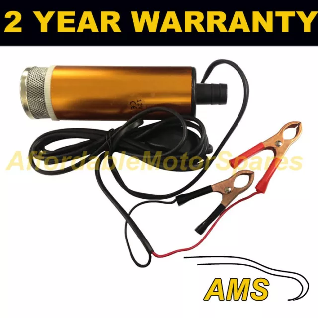 12V Fuel Water Diesel Transfer Pump/Filter Submersible Portable Clip On Battery