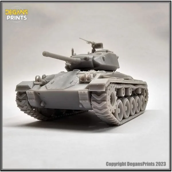 M24 Chaffee Light tank - WW2 FOW Bolt Action Tabletop Gaming Model