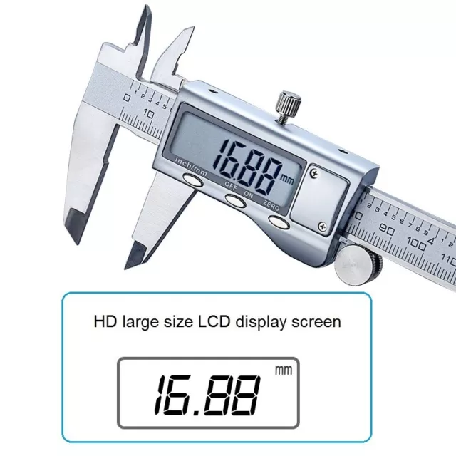 Electronic Digital Vernier Caliper 300 mm Stainless Steel LCD Vernier Caliper 3