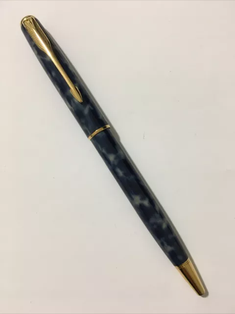 1994 Parker Sonnet Indigo Lacquer Gold Trim Ballpoint Pen-France-Superb.