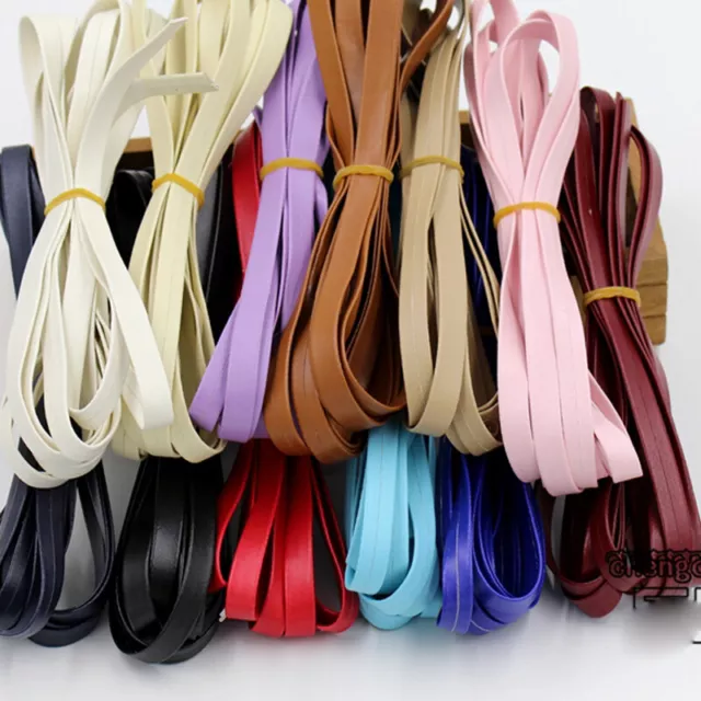 3M Faux Leather Binding Tape 10mm Wide Soft PU Ribbon DIY Trim Edge Sew Craft