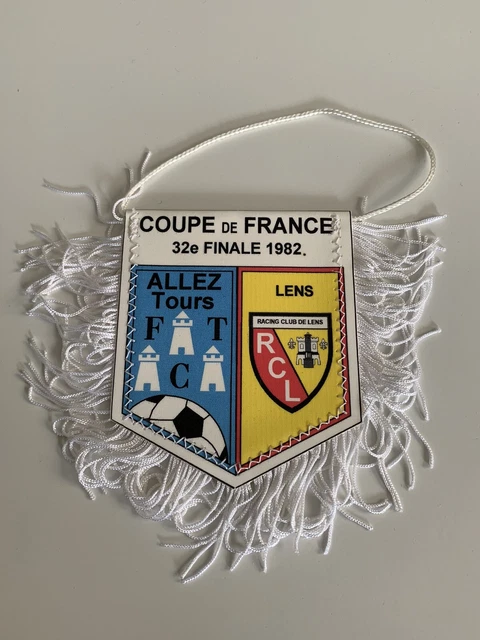 Fanion PSG Paris Saint-Germain Vs RC Lens Coupe De France 1986 - Football Vintage, Fabrication France