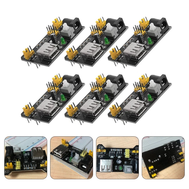 6 PCS Breadboard Power Supply Power Module Challah Board Module DC
