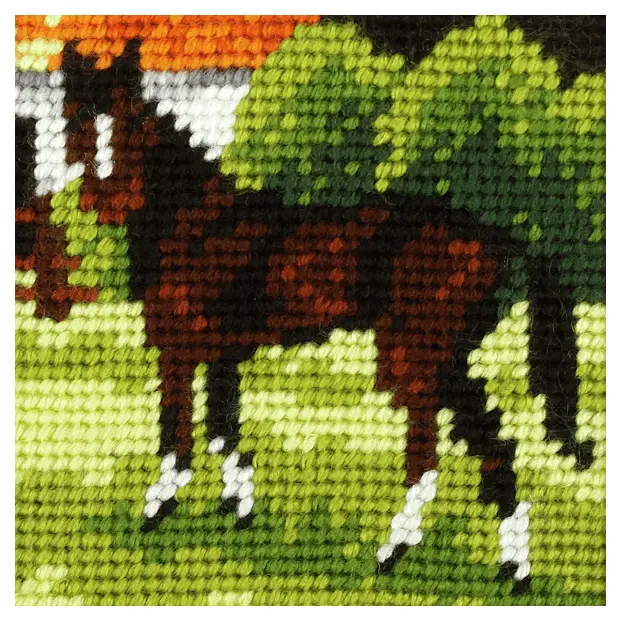 Orchidea Needlepoint Kit: My First Embroidery: Brown Horse