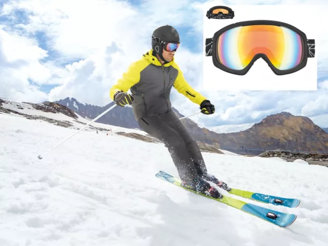 Masque de Ski Snowboard lunettes UV Adulte neige hiver anti brouillard Unisexe