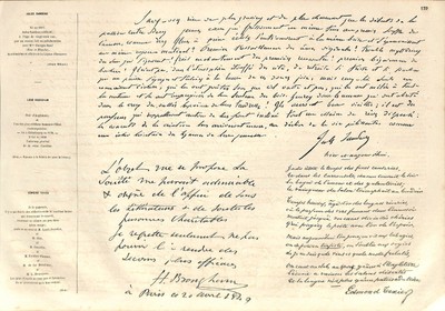 FAC SIMILE Autographe de Jules Sandeau Lord Brougham Texier  ILLUSTRATION 1864 