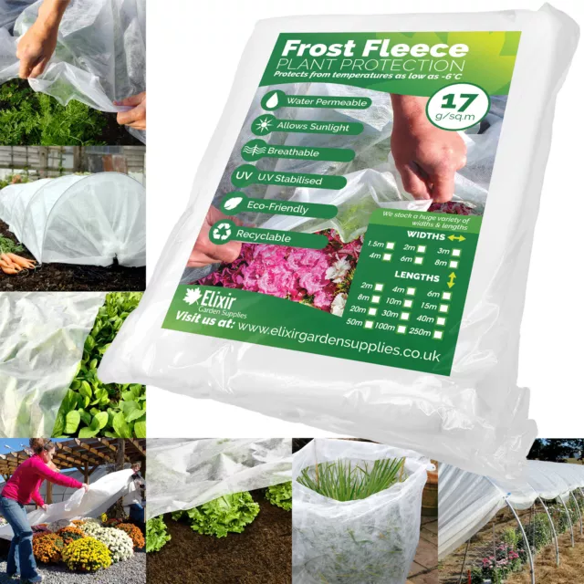 Frost Fleece Plant Protection Jacket | Cold Wind Blanket Cover | 1.5m-8m Widths