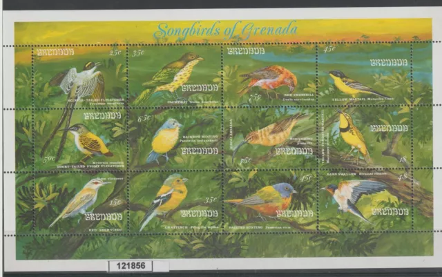 Grenada - Grenadine 1993 Fauna Uccelli 12 Val. N°2280/91 Mnh Mf121856