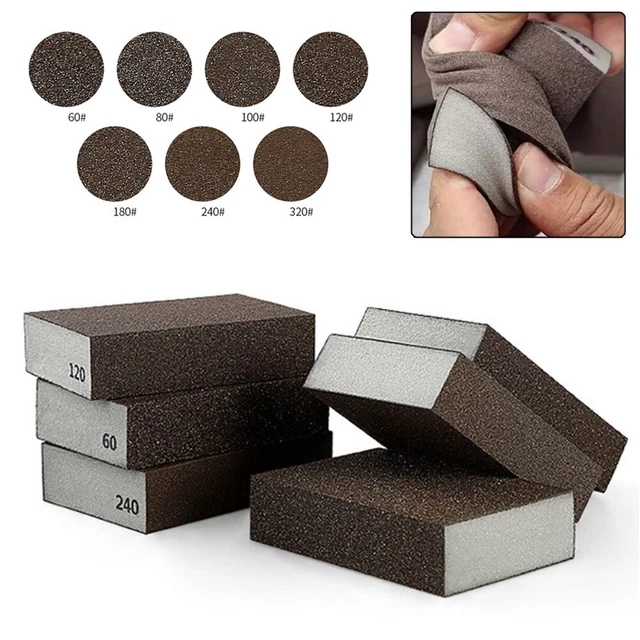 Kit De 7 Blocs De Ponçage éponge Pour Carrosserie - Multi-grains - Noir
