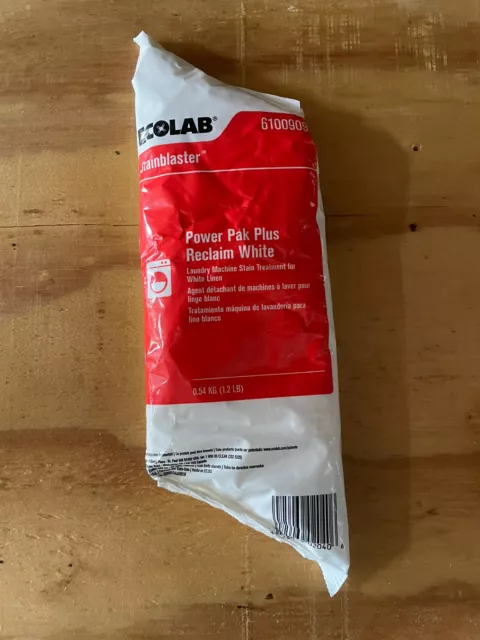 ECOLAB Stainblaster Power Pak Plus Reclaim White, 1.2 lb EA