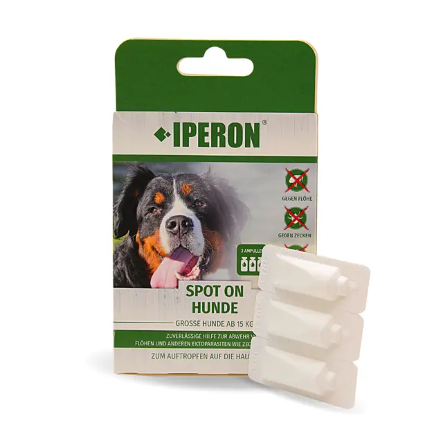 IPERON® SPOT-ON Zeckenschutz für große Hunde 5 x 3 x 3 ml Tropfen Flohschutz