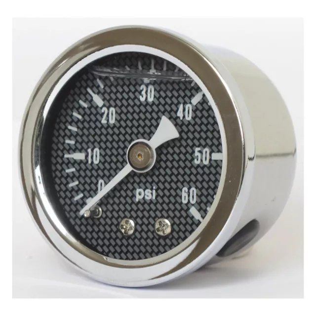 Marshall 0-60 psi Oil Pressure Gauge With Carbon Fibre Effect Face