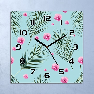 BULLS Horloge Murale Design En Verre 30x30 Boho Bulls coloré 