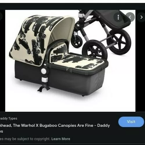 BUGABOO CAMELEON ANDY Warhol Lenka cars hood canopy apron carrycot white off 24.60 PicClick UK