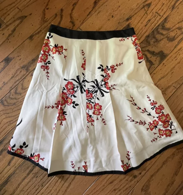 Tracy Reese Floral Silk Skirt Size 6