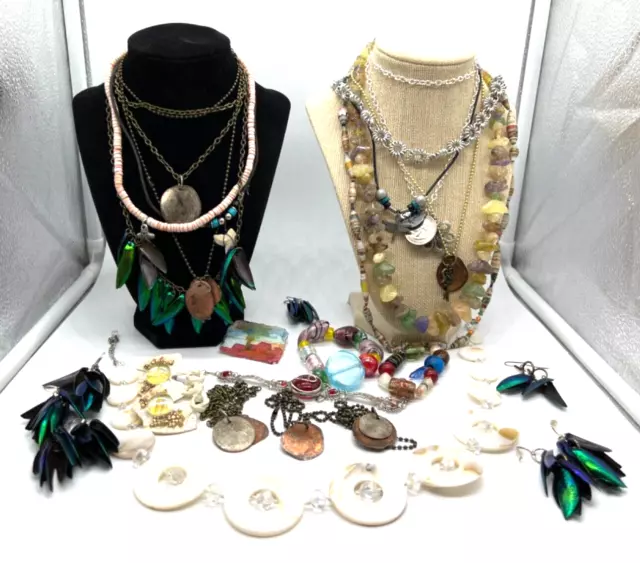 HANDMADE Jewelry Lot Necklaces Bracelets Earrings