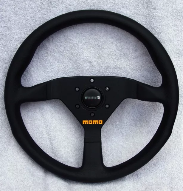 Momo Leder Sportlenkrad Modell MOD. 78 350mm schwarz black steering wheel ...