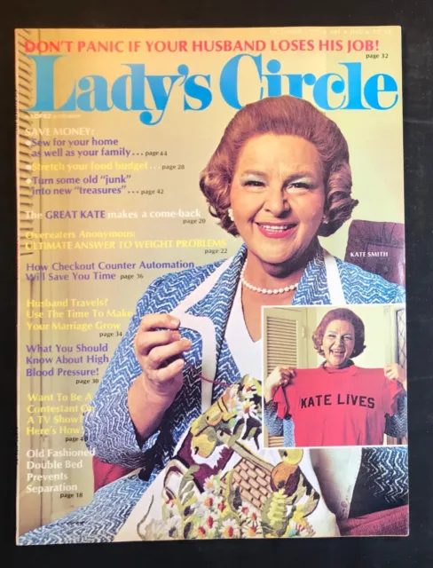 Lady's Circle Oct 1975 Kate Smith singer  Check Out Counter Automation