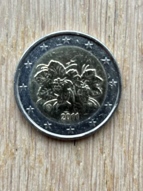 Pièce Monnaie 2 Euros Finlande 🇫🇮 2011 Baie Et Fleur De Lakka Raimo