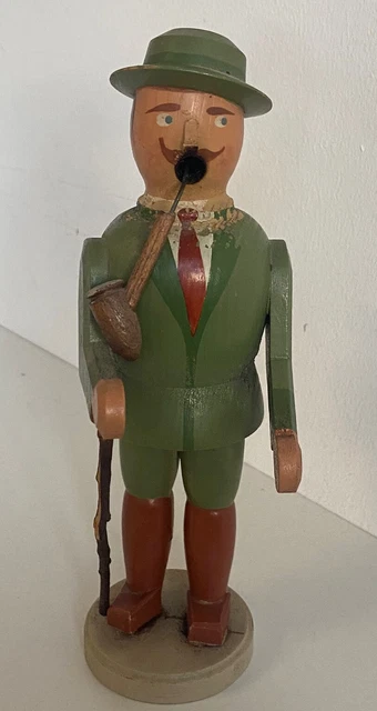 Alter Räuchermann Jäger mit Dackel aus dem Erzgebirge 7024/22