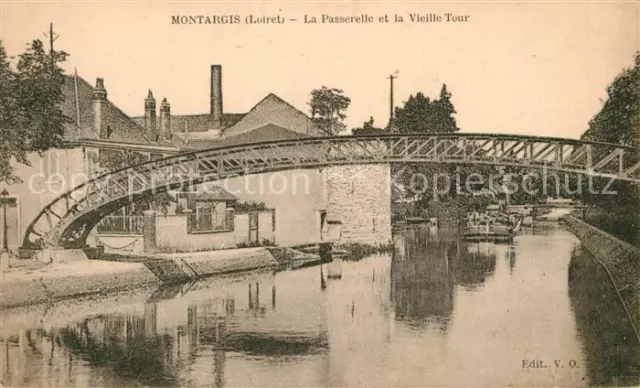 13000051 Montargis Loiret Passerelle Vieille Tour Montargis