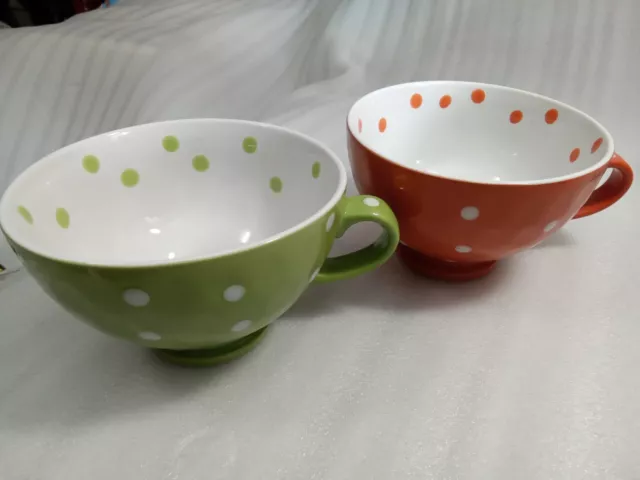 Spotted Mugs 4 1/2 Inch High X 5 1/2 Inch Wide Bistro Collection By Amici