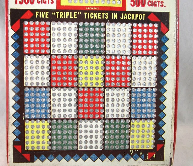VINTAGE TRADE STIMULATOR Punch Card Gambling Game CIGARETTES 24.99