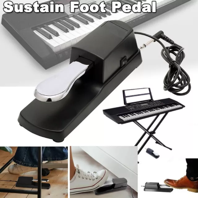 Universal Piano Damper Sustain Pedal Foot Switch For Electric Piano Keyboard AU