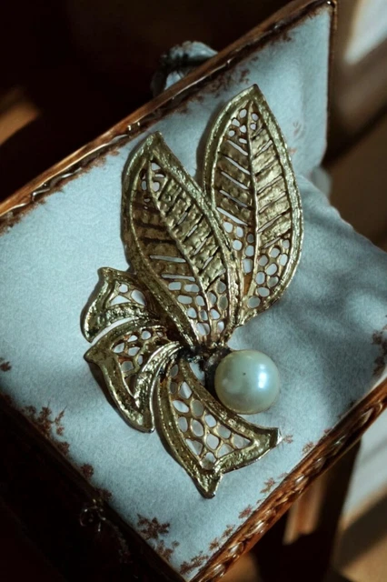 ANCIEN BIJOU BROCHE Panier Fleurs Avignon Argent ? Plaqué Or ? Métal Argenté EUR 30,00 - FR