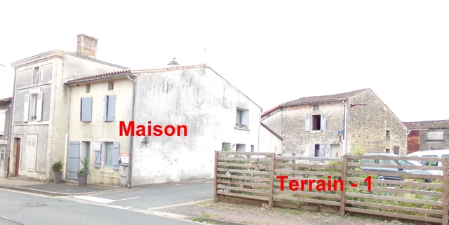 Maison 4 pièces 75 m²  + 2 terrains 243 m²  - SOUDAN 79800
