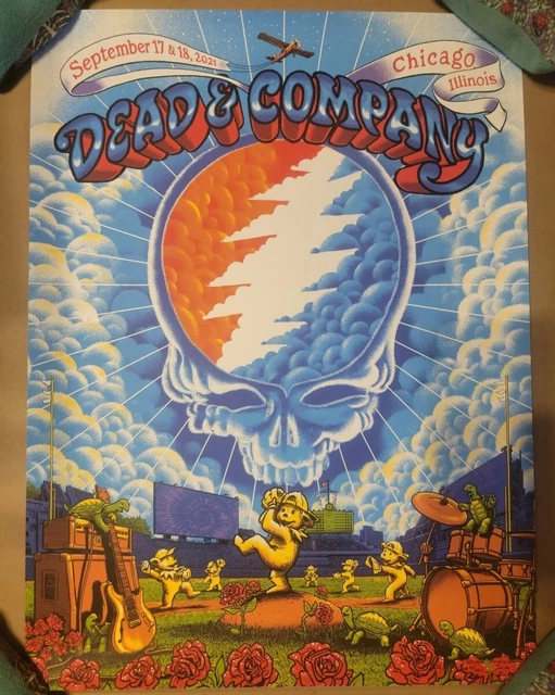 DEAD & COMPANY Poster Chicago, IL Wrigley Field 9/17, 18/ 2021 180.00