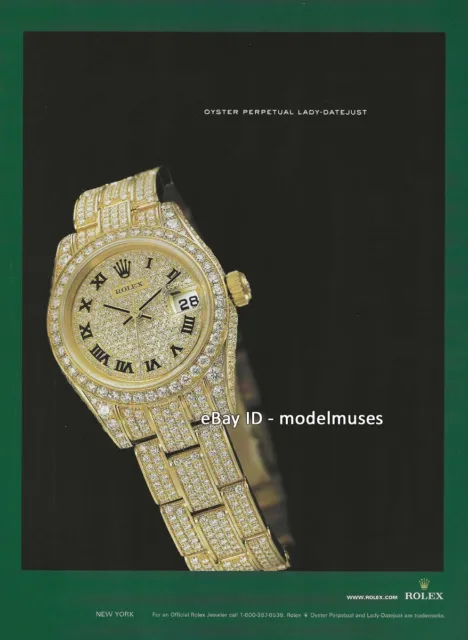 ROLEX 1-Page Magazine PRINT AD 2004 Oyster Perpetual Lady-Datejust