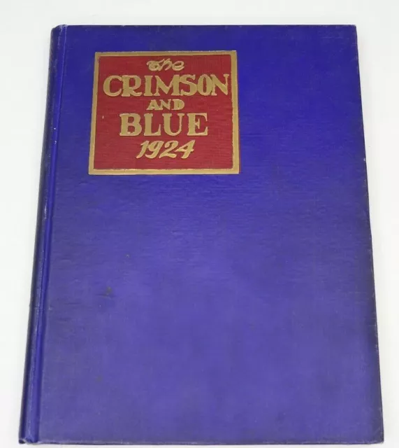 Crimson And Blue 1924 Abraham Lincoln High School Yearbook Council Bluffs, Iowa