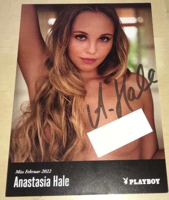 Anastasia Hale Sign. Autogrammkarte Playboy Miss Februar 2022 Playmate Autogramm