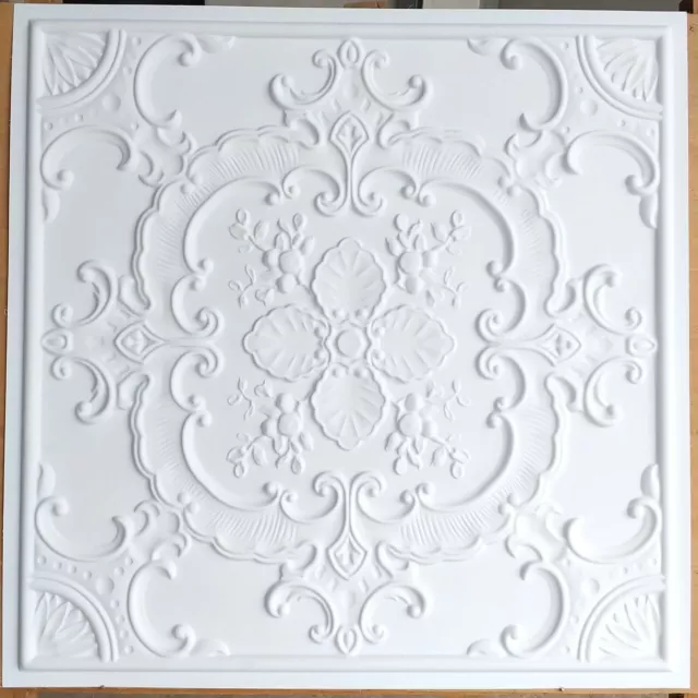 Ceiling tiles Faux tin white matt decor Barber saloon wall panel PL19 10pcs/lot