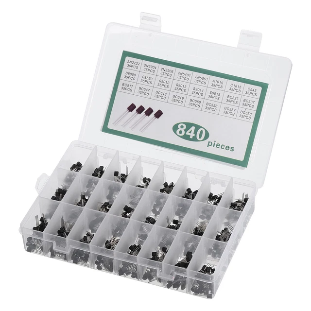 Kit 100 Transistor BC550C E BC560C Per Audio E Circuiti - Set Misto NPN/PNP TO-92 - Foto 8