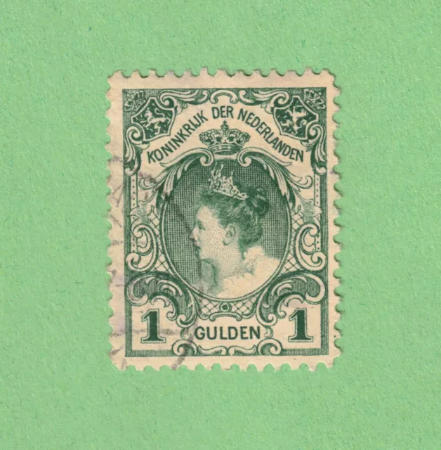 Briefmarke, Niederlande, 1898-1905 1 Gulden, Mi. 63, gestempelt, Zust. s. Scan