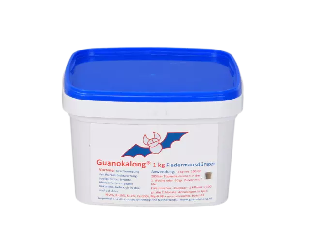 Guanokalong Powder 1Kg Guano Pulver Fledermausdünger organischer NPK Dünger