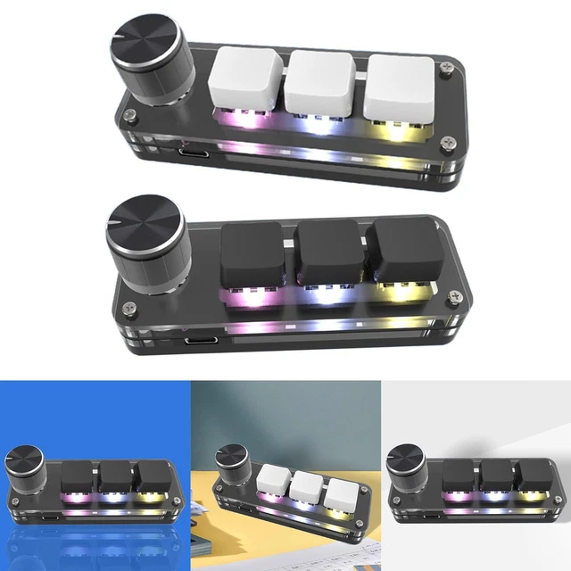 KEYBOARD REPLACEMENT RGB Standard Keyboard Programmable Keys with Knob ...