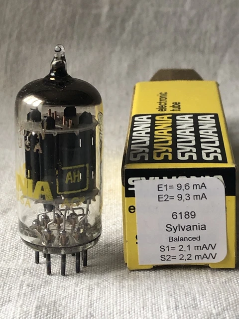 Tube Lampe Sylvania 6189 CV4003 ECC82 12AU7WA - NOS (New Old Stock) Neuf Sous Boîte - Pour Ampli Audio