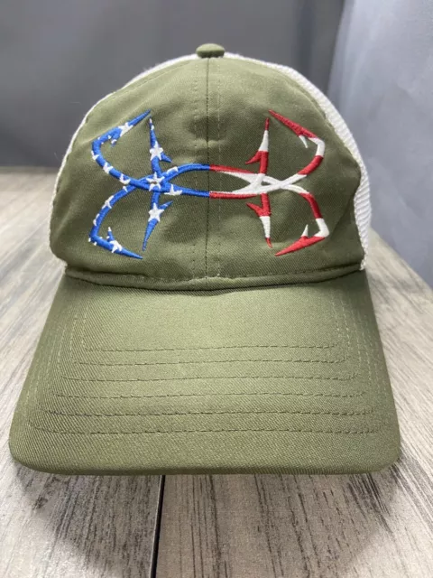 UNDER ARMOUR AMERICAN Flag Logo Realtree Camo Mesh Snapback Trucker Hat ...