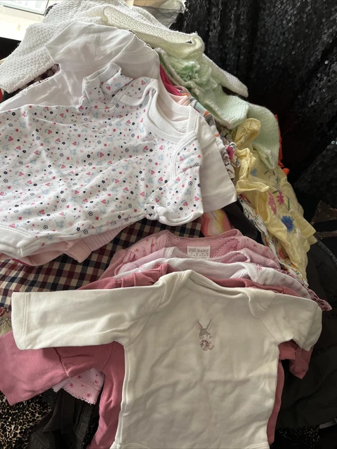 Baby Girls Upto 3 months Clothes Bundle, Assorted pink mix