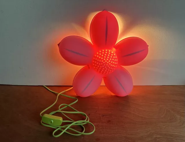 IKEA SMILA BLOMMA Pink Daisy Flower Wall Light. PAT Tested