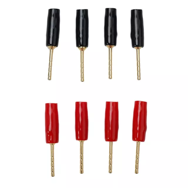 Kit cable haut-parleur prise banane de qualit�� professionnelle 2 mm rouge et n