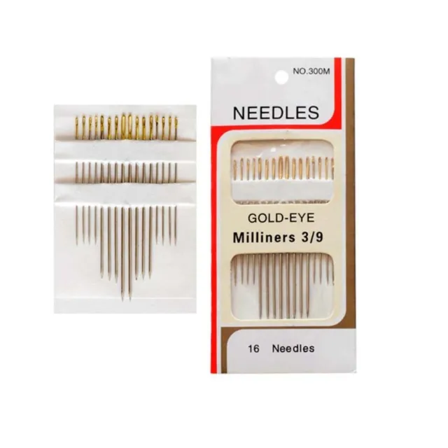 EASY THREAD SELF Threading Needles 16pcs Large Eye Sharp Needles for All  Uses $10.62 - PicClick AU