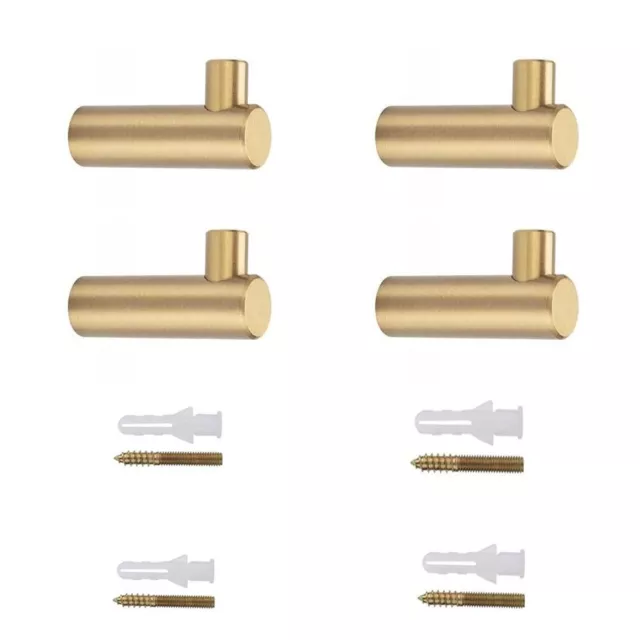 4PACK L-SHAPED GOLD Brass Decorative Wall Hooks for Bathroom $20.26 -  PicClick AU