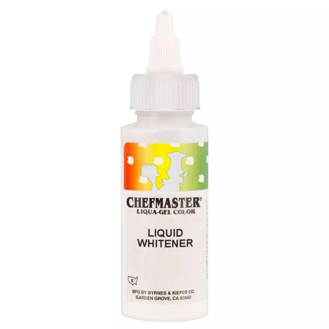 Chefmaster by US Cake Supply 2-Ounce Liquid Whitener - 3.5-Ounce Net Cake Food